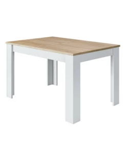 TAVOLO ALLUNGABILE ROVERE BIANCO, 140/190x90CM