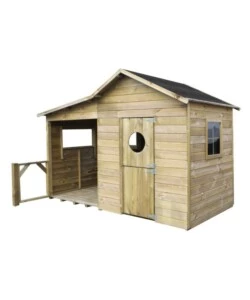 CASETTA DA GIARDINO PER BAMBINI IN LEGNO DOMUS "ELA" 240X125X173 CM
