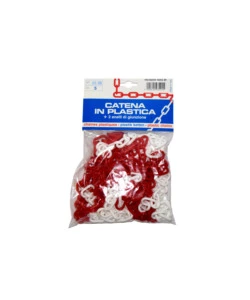 CATENA SEGNALETICA - BIANCO/ROSSO - 5 MT.