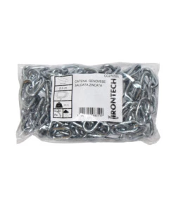 CATENA GENOVESE PRETAGLIATA Ø 5 MM. IN ACCIAIO ZINCATO 2,5 MT.