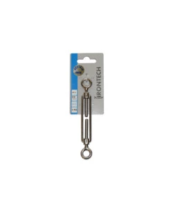 TENDITORE A 2 OCCHI M6 MM. IN ACCIAIO INOX A4 - AISI 316