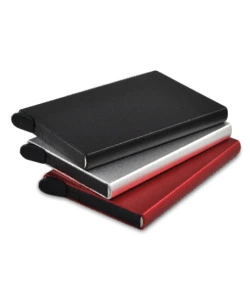 CLICK CARD PORTA CARTE IN ALLUMINIO ULTRA LEGGERO E RESISTENTE CON RFID BLOCK.