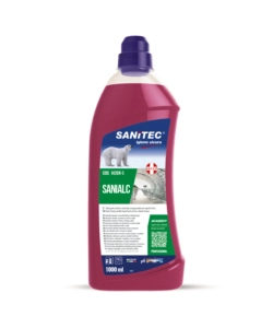DETERGENTE ALCOLICO UNIVERSALE ANTIBATTERICO PER SUPERFICI DURE "SANIALC" - 1 LITRO.