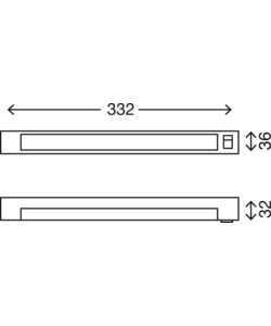 SOTTOPENSILE LED BIANCO 33,2 CM, 4,2W