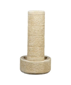FONTANA DA GIARDINO VEDOVELLA "LA SPEZIA"  ANTICATO NOCCIOLA, 40X40X77 CM - KAM