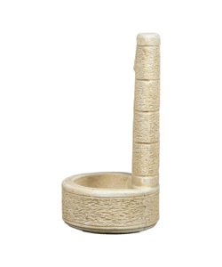 FONTANA DA GIARDINO VEDOVELLA "LA SPEZIA"  ANTICATO NOCCIOLA, 40X40X77 CM - KAM