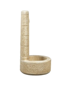 FONTANA DA GIARDINO VEDOVELLA "LA SPEZIA"  ANTICATO NOCCIOLA, 40X40X77 CM - KAM