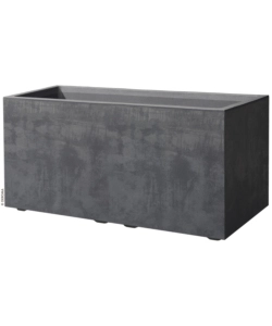 FIORIERA DA ESTERNO DEROMA "MILLENIUM" RETTANGOLARE IN RESINA COLORE ANTRACITE, 79X39X39 CM