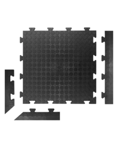 PIASTRELLA DA ESTERNO IN PVC AD INCASTRO COLORE NERO, 500x500x8 MM