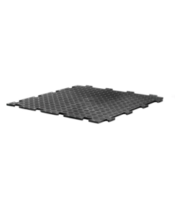 PIASTRELLA DA ESTERNO IN PVC AD INCASTRO COLORE NERO, 500x500x8 MM