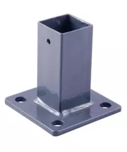 PIASTRA DI FISSAGGIO PER PALO IN METALLO GRIGIO 40X40 CM