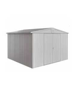 CASETTA DA GIARDINO BIOHORT "EUROPA  7" IN ACCIAIO ZINCATO COLORE ARGENTO METALLIZZATO 316X300X209 CM