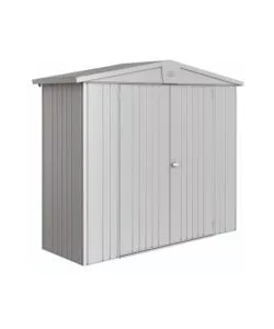 CASETTA DA GIARDINO BIOHORT "EUROPA  2A" IN ACCIAIO ZINCATO COLORE ARGENTO METALLIZZATO 244X84X203 CM