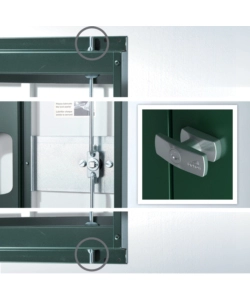 CASETTA DA GIARDINO BIOHORT "EUROPA  2A" IN ACCIAIO ZINCATO COLORE ARGENTO METALLIZZATO 244X84X203 CM
