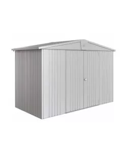CASETTA DA GIARDINO BIOHORT "EUROPA  4A" IN ACCIAIO ZINCATO COLORE ARGENTO METALLIZZATO 316X156X209 CM
