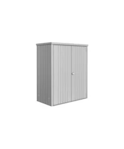 ARMADIO PER ATTREZZI BIOHORT "MISURA 150" ARGENTO METALLIZZATO 155X83X182,5 CM - 34010