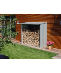 LEGNAIA BIOHORT "WOODSTOCK 230" IN ACCIAIO ZINCATO ARGENTO METALLIZZATO, 229X102X199 CM - 35020