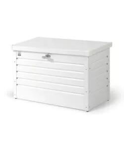 BAULE DA ESTERNO IMPERMEABILE "100" IN ACCIAIO ZINCATO BIANCO 195 LT 101X46X61 CM - COD. 61010
