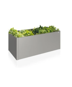 AIUOLA RIALZATA 2X1 GRIGIO QUARZO METALLIZZATO - BIOHORT. 68015