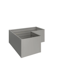 AIUOLA RIALZATA "L" GRIGIO QUARZO METALLIZZATO - BIOHORT. 68025