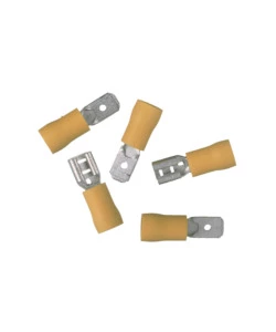TERMINALI ISOLATI MASCHIO+FEMMINA - ROSSI - 10 PZ.