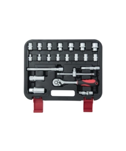 SET CHIAVI A BUSSOLA IN CROMO VANADIO  3/8" 22 PZ.
