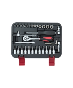 SET CHIAVI A BUSSOLA IN CROMO VANADIO  1/4" 33 PZ.