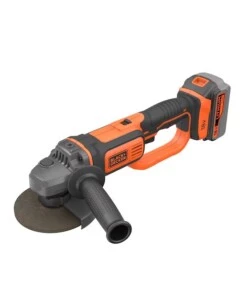 SMERIGLIATRICE ANGOLARE A BATTERIA BLACK+DECKER "BCG720M1-QW" DISCO 115/125 MM 18V 4AH + CARICABATTERIE RAPIDO 1 A + SOFT BAG