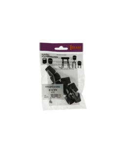 PUNTALI ESTERNI TONDI NERI Ø 12 MM. 8 PZ.