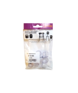 PUNTALI TONDI PVC TRASPARENTE Ø 16 MM. - 8 PZ.