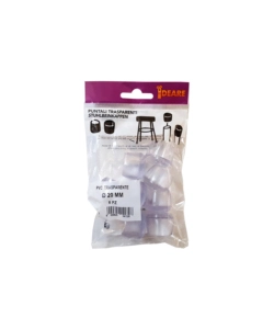 PUNTALI TONDI PVC TRASPARENTE Ø 20 MM. - 8 PZ.