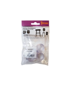 PUNTALI TONDI PVC TRASPARENTE Ø 22 MM. - 4 PZ.