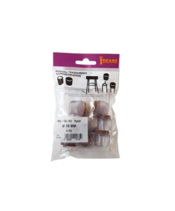 PUNTALI TONDI PVC TRASPARENTE CON FELTRO Ø 18 MM. - 8 PZ.