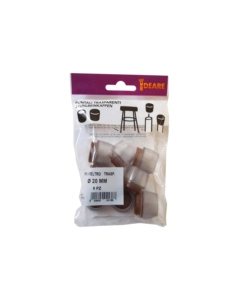 PUNTALI TONDI PVC TRASPARENTE CON FELTRO Ø 20 MM. - 8 PZ.