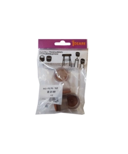 PUNTALI TONDI PVC TRASPARENTE CON FELTRO Ø 25 MM. - 4 PZ.