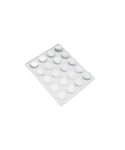 PARACOLPI ADESIVI TONDI TRASPARENTI Ø 13 MM. - SPESSORE 7,5 MM. - 20 PZ.