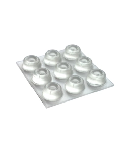 PARACOLPI ADESIVI TONDI TRASPARENTI Ø 22,3 MM. - SPESSORE 10,1 MM. - 9 PZ.