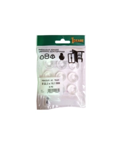 PARACOLPI ADESIVI TONDI TRASPARENTI Ø 22,3 MM. - SPESSORE 10,1 MM. - 9 PZ.