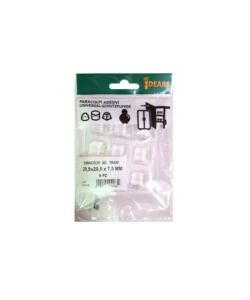 PARACOLPI ADESIVI QUADRATI TRASPARENTI 20,5 X 20,5 MM. SPESSORE 7,5 MM. - 9 PZ.