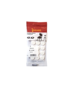 FELTRINI ADESIVI TONDI Ø 16 MM. - BIANCO - 15 PZ.