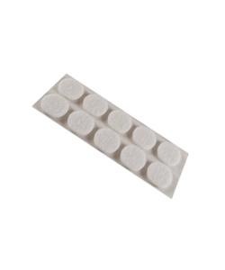 FELTRINI ADESIVI TONDI Ø 20 MM. - BIANCO - 10 PZ.