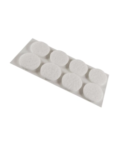 FELTRINI ADESIVI TONDI Ø 24 MM. - BIANCO - 8 PZ.