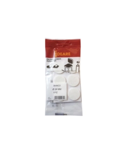 FELTRINI ADESIVI TONDI Ø 28 MM. - BIANCO - 6 PZ.