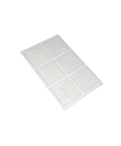 FELTRINI ADESIVI QUADRATI 30 X 30 MM. - BIANCO - 6 PZ.
