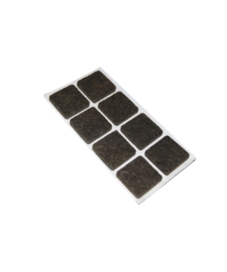 FELTRINI ADESIVI QUADRATI - 25 X 25 MM. - MARRONE - 8 PZ.