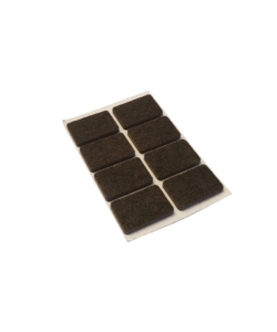 FELTRINI ADESIVI RETTANGOLARI 20 X 30 MM. - MARRONE - 8 PZ.