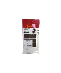 FELTRINI ADESIVI RETTANGOLARI 20 X 30 MM. - MARRONE - 8 PZ.