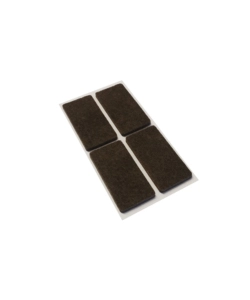 FELTRINI ADESIVI RETTANGOLARI 25 X 50 MM. - MARRONE - 4 PZ.