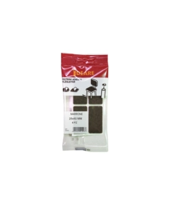 FELTRINI ADESIVI RETTANGOLARI 25 X 50 MM. - MARRONE - 4 PZ.