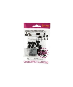 PUNTALI INTERNI ALETTATI TONDI NERI CON FELTRO Ø 16 MM. 8 PZ.